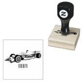 Professionele illustratie van de cartoon van racew 	rubberstempel (Gestempeld)