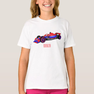 Professionele illustratie van de cartoon van racew t-shirt