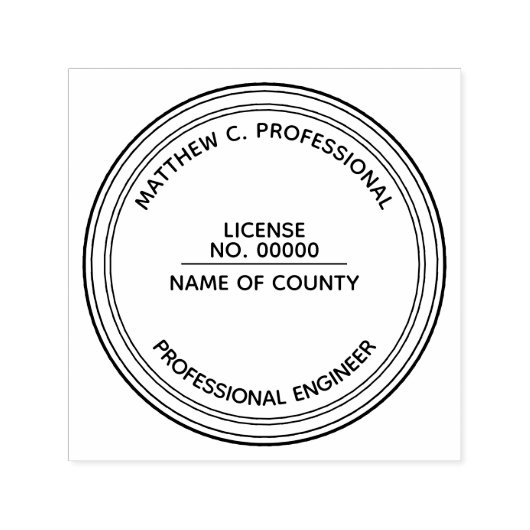 Professionele ingenieur LLC stempel PERSONALISEREN (Design)