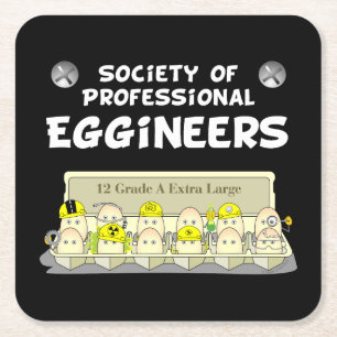 Professionele ingenieurs vierkante kartonnen onderzetter