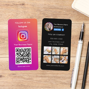 Professionele Instagram foto volg me QR code Visitekaartje