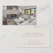 Professionele interieurbezorging van huishoudappar visitekaartje (Voorkant / Achterkant)