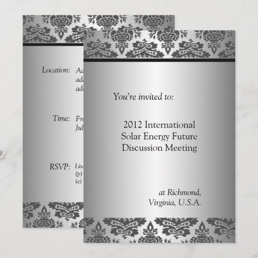 professionele, internationale, bedrijfsvergadering kaart (Voorkant / Achterkant)