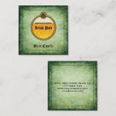 Professionele  Irish Pub bier logo Vierkante Visitekaartje (Voorkant / Achterkant)