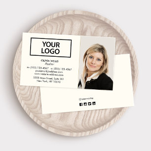 Professionele Ivory White Foto Visitekaartje toevo