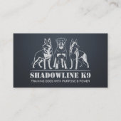 Professionele K9 training Visitekaartje (Voorkant)