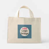 Professionele kantoorkleding blauw mini tote bag (Achterkant)