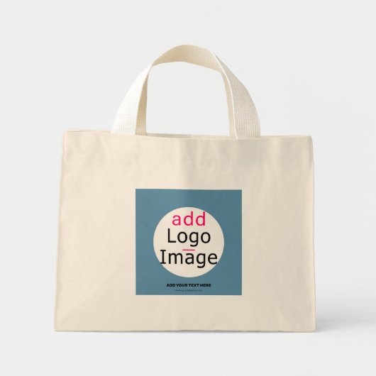 Professionele kantoorkleding blauw mini tote bag (Voorkant)