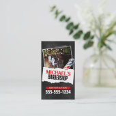 Professionele kapper winkel paal kapper scheren klantenkaartje (Staand voorkant)