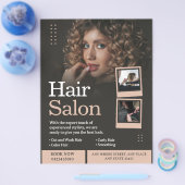 Professionele kapsalon / kapper bedrijf flyer (Enkel)
