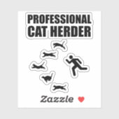 Professionele kat Herder Funny Herding Cats Sticker (Vel)