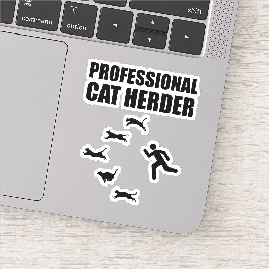 Professionele kat Herder Funny Herding Cats Sticker (Detail)