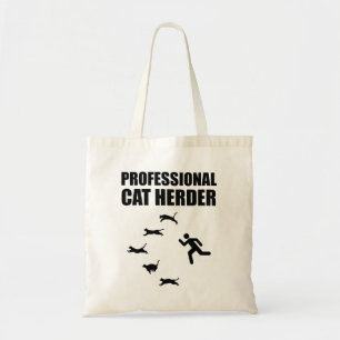 Professionele kat Herder Funny Herding Cats Tote Bag