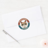Professionele kat Herder Ronde Sticker (Envelop)