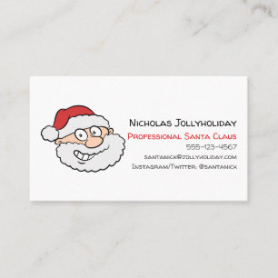 Professionele kerstman Funny Informele Cartoon Visitekaartje