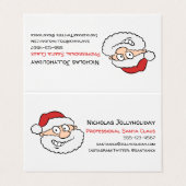 Professionele kerstman Funny Informele Cartoon Visitekaartjes (Buitenkant ongevouwen)