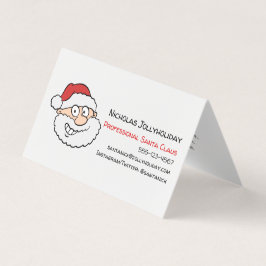 Professionele kerstman Funny Informele Cartoon Visitekaartjes