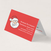 Professionele Kerstman Grappige Informele Cartoon Visitekaartjes (Achterkant)