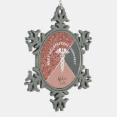 Professionele Kerstmis, aangepast Tin Sneeuwvlok Ornament (Links)