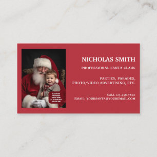 Professionele Kerstsneeuwvlok Sint Nicolaas Foto Visitekaartje