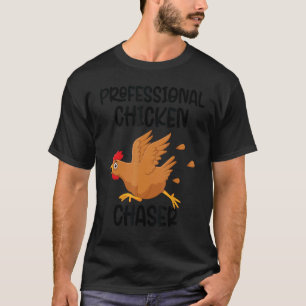 Professionele Kippenjager Grappige Boerderij Boer T-shirt