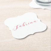 Professionele klassieke handschrijvernaam, aangepa kartonnen onderzetters (Gekanteld)