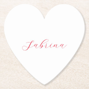 Professionele klassieke handschrijvernaam, aangepa kartonnen onderzetters