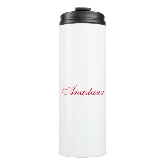 Professionele klassieke handschrijvernaam, aangepa thermosbeker (Voorkant)