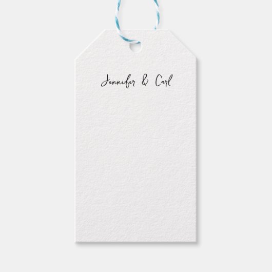 Professionele Klassieke Kalligrafie Minimalistisch Cadeaulabel (Voorkant)