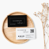 Professionele Klassieke QR-code zwart-wit modern Visitekaartje