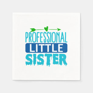 Professionele kleine zuster Blue Paint Drip Servet