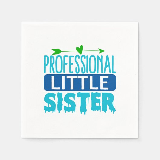 Professionele kleine zuster Blue Paint Drip Servet (Voorkant)