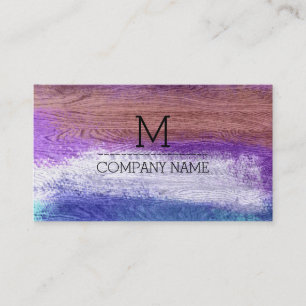 Professionele Kleurrijke Moderne Houten Monogram # Visitekaartje