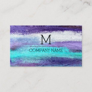 Professionele Kleurrijke Moderne Houten Monogram # Visitekaartje
