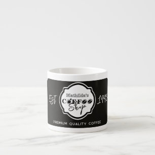 Professionele koffiezaak gepersonaliseerd logo zwa espresso kop