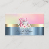 Professionele kookmixer ventilator blauw metaal visitekaartje (Voorkant)