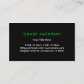 Professionele Landscaping Dark Theme Visitekaartje (Achterkant)