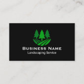 Professionele Landscaping Dark Theme Visitekaartje (Voorkant)