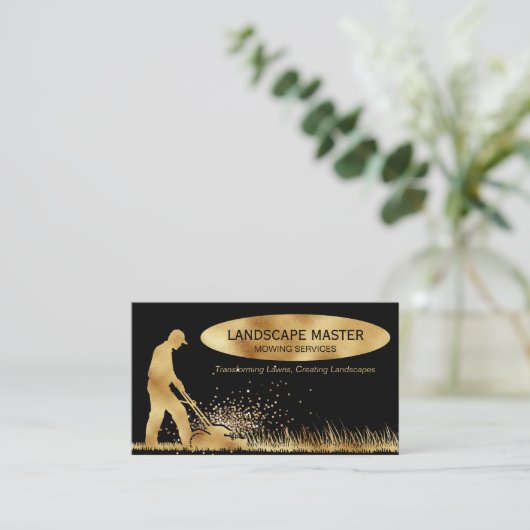 Professionele Landschap Gazon Care Mowing Tuiniere Visitekaartje (Staand voorkant)