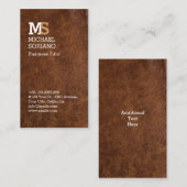 Professionele lederkunst visitekaartje (Voorkant / Achterkant)