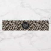 Professionele Leopard Print Hair Stylist Waterfles Etiket (Enkel label)