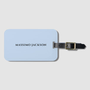 Professionele lichtblauwe moderne minimalistische bagagelabel
