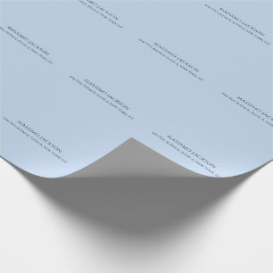 Professionele lichtblauwe moderne minimalistische cadeaupapier