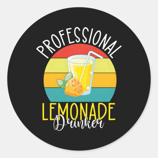 Professionele limonade drinker limonade ronde sticker (Voorkant)