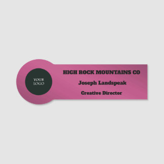 Professionele Logo Deep Red Metallic Naamplaatje