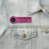 Professionele Logo Deep Red Metallic Naamplaatje (In situ)