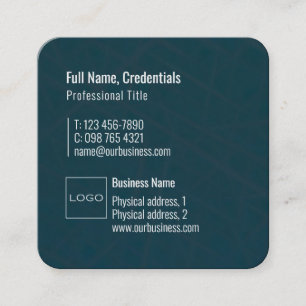 Professionele Logo Elegant Modern Minimaal Blauw G Vierkante Visitekaartje
