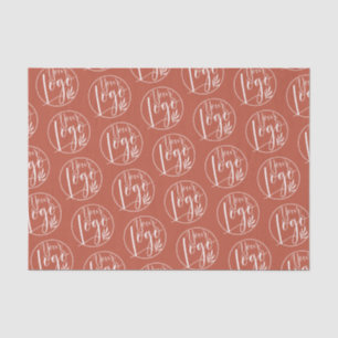 Professionele Logo met merkpatroon terracotta Tissuepapier