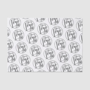 Professionele Logo met zwart wit patroon Tissuepapier