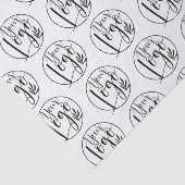 Professionele Logo met zwart wit patroon Tissuepapier (Detail)